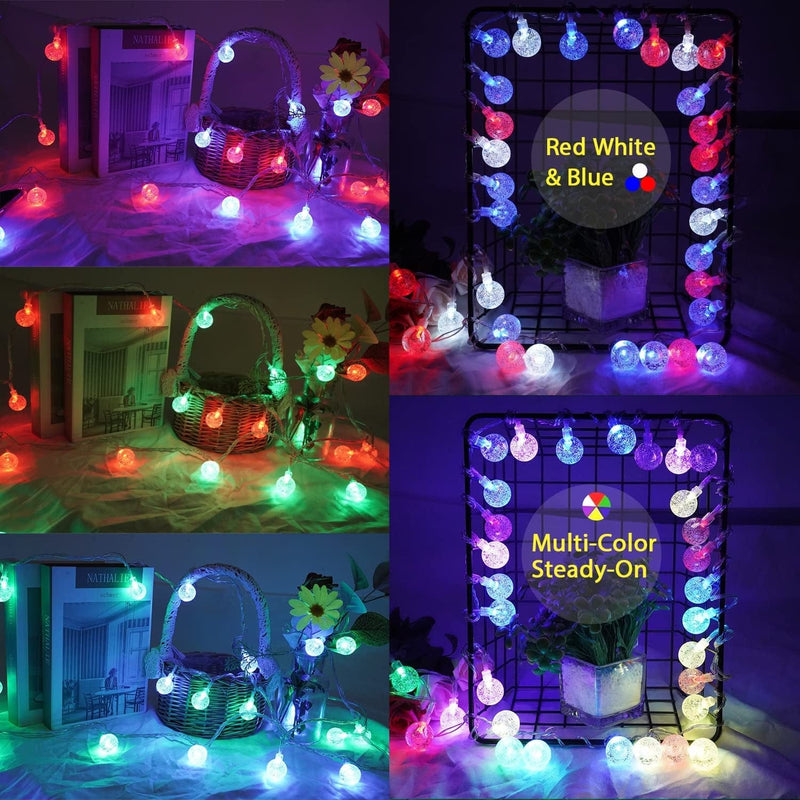 OMIKA Battery Operated String Lights, 16 Color Changing 30 LED String Lights, USB Powered Fairy Lights with Remote Timer for Indoor Bedroom, Outdoor Garden Patio Balcony Camping Decor Home & Garden > Lighting > Light Ropes & Strings Omika Ltd   