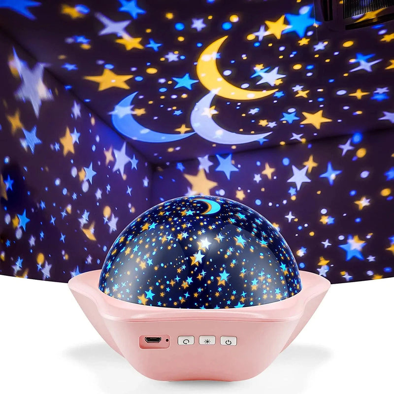 One Fire Night Light for Kids, 48 Lighting Modes Star Lights for Bedroom,360°Rotating+3 Films Baby Night Light Projector,Usb Rechargeable Kids Night Lights for Bedroom,Christmas Lights for Room Decor Home & Garden > Lighting > Night Lights & Ambient Lighting One Fire Pink  