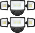 Onforu 2 Pack 55W LED Flood Light Outdoor, 5500LM LED Security Light Fixture with 3 Adjustable Heads, IP65 Waterproof, 6500K outside Floodlight, Exterior Wall Mount Light for Eave Garden Porch