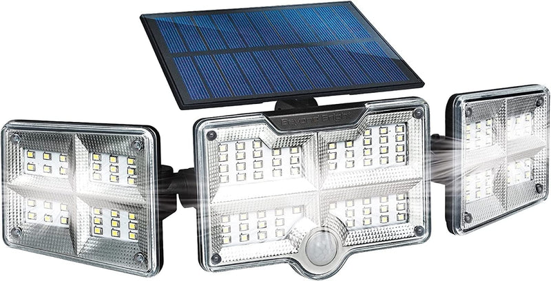 Ontel beyond Bright X3 Motion Activated Solar Flood Light - Ultra-Bright, Solar-Powered, Weather-Resistant Light with 3 Adjustable Heads & 122 Leds - Maximum Security for Porch, Deck, Yard & More Home & Garden > Lighting > Flood & Spot Lights Ontel   