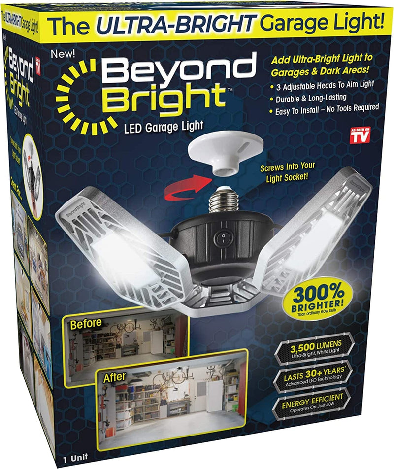 Ontel beyond Bright X3 Motion Activated Solar Flood Light - Ultra-Bright, Solar-Powered, Weather-Resistant Light with 3 Adjustable Heads & 122 Leds - Maximum Security for Porch, Deck, Yard & More Home & Garden > Lighting > Flood & Spot Lights Ontel 1 Farmhouse 