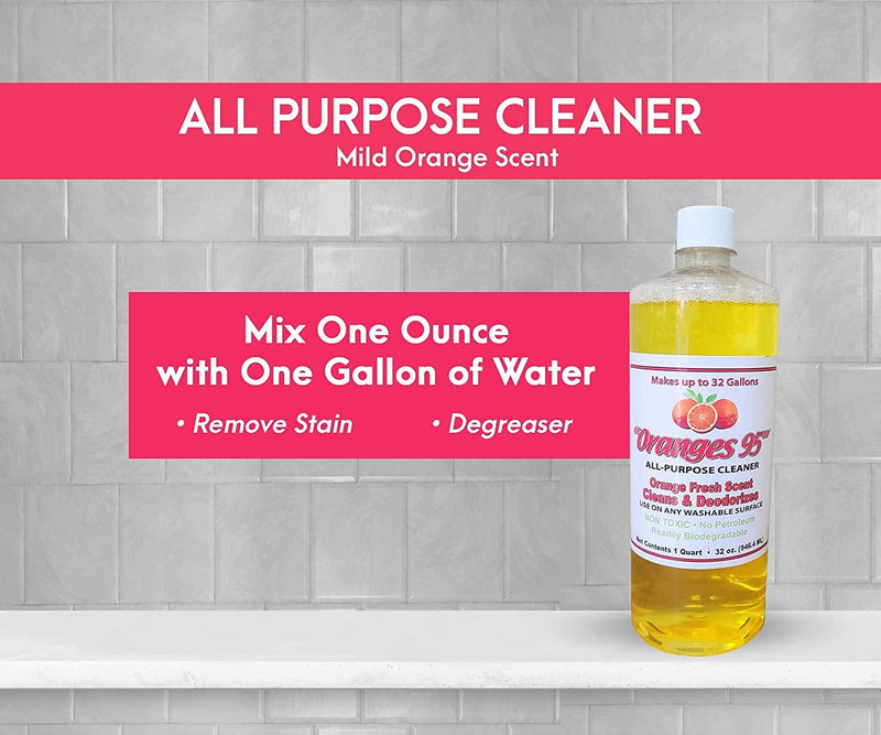 Oranges 95 All Purpose Cleaner & Degreaser 1 Quart Floor Cleaner Clean Walls Oven Cleaner Cleaning Appliances Stainless Steel 1 Quart Makes up to 32 Gallons of Cleaner Home & Garden > Household Supplies > Household Cleaning Supplies Touch Of Oranges   