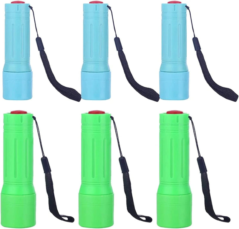 OSALADI 12 Pcs Yellow&Green Daily Mini Rechargeable Torches Reading Pocket with Led Toy Camping Party Use Handheld Outages Lanyard Small for Flashlight Flashlights Hiking Night Hardware > Tools > Flashlights & Headlamps > Flashlights OSALADI Assorted Color1 3X3X10CM 