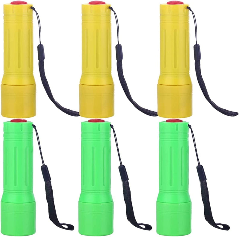 OSALADI 12 Pcs Yellow&Green Daily Mini Rechargeable Torches Reading Pocket with Led Toy Camping Party Use Handheld Outages Lanyard Small for Flashlight Flashlights Hiking Night Hardware > Tools > Flashlights & Headlamps > Flashlights OSALADI Assorted Color 3X3X10CM 