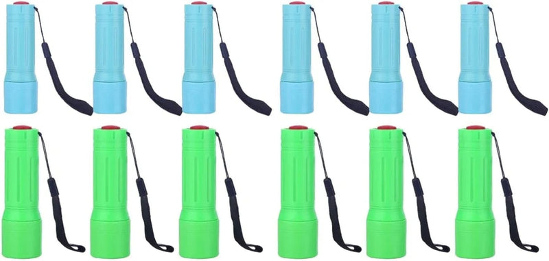 OSALADI 12 Pcs Yellow&Green Daily Mini Rechargeable Torches Reading Pocket with Led Toy Camping Party Use Handheld Outages Lanyard Small for Flashlight Flashlights Hiking Night Hardware > Tools > Flashlights & Headlamps > Flashlights OSALADI Assorted Color1x2pcs 3X3X10CMx2pcs 