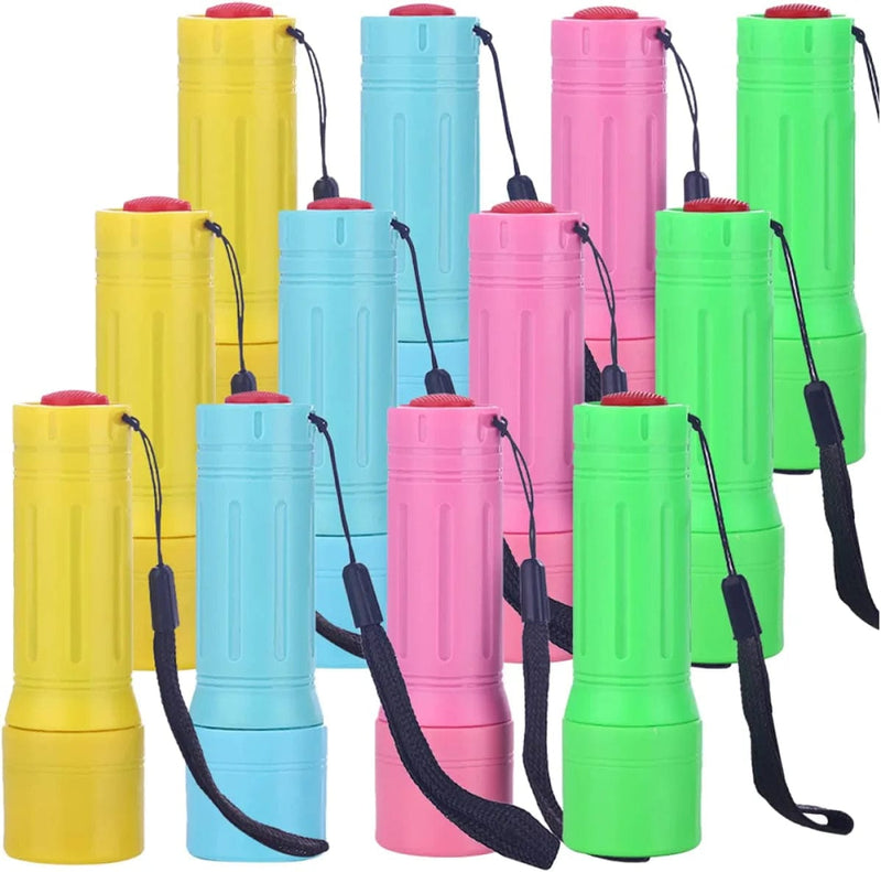 OSALADI 12 Pcs Yellow&Green Daily Mini Rechargeable Torches Reading Pocket with Led Toy Camping Party Use Handheld Outages Lanyard Small for Flashlight Flashlights Hiking Night Hardware > Tools > Flashlights & Headlamps > Flashlights OSALADI Assorted Color4 3X3X10CM 