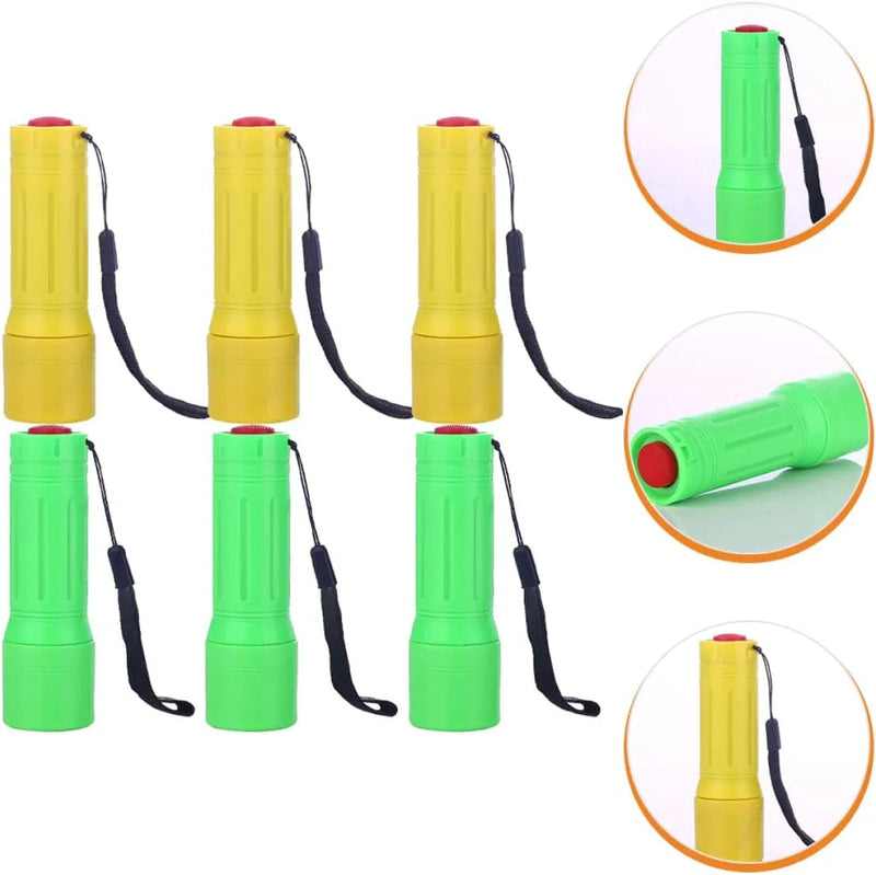 OSALADI 12 Pcs Yellow&Green Daily Mini Rechargeable Torches Reading Pocket with Led Toy Camping Party Use Handheld Outages Lanyard Small for Flashlight Flashlights Hiking Night Hardware > Tools > Flashlights & Headlamps > Flashlights OSALADI   