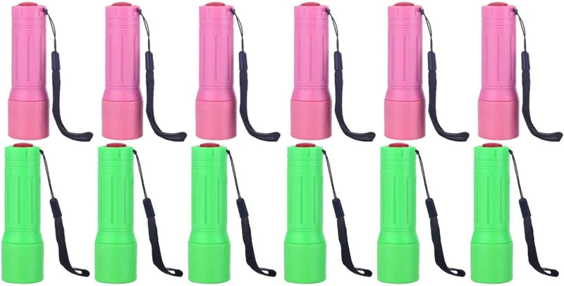 OSALADI 12 Pcs Yellow&Green Daily Mini Rechargeable Torches Reading Pocket with Led Toy Camping Party Use Handheld Outages Lanyard Small for Flashlight Flashlights Hiking Night Hardware > Tools > Flashlights & Headlamps > Flashlights OSALADI Assorted Color2x2pcs 3X3X10CMx2pcs 
