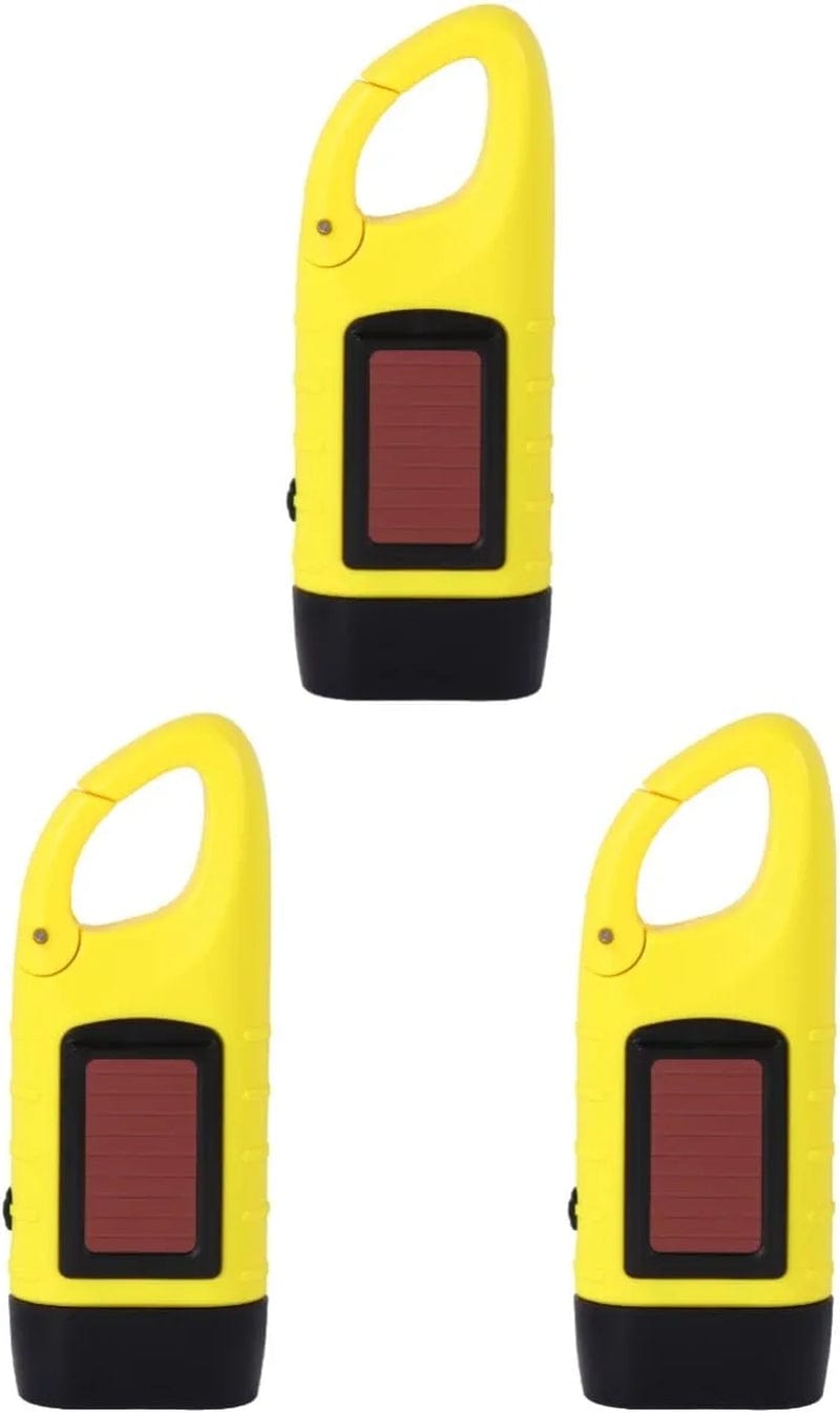 OSALADI 2Pcs Outdoor Activities Flashlight, Mountaineering Power Torches Portable Survival Quick with Led Snap Hand Crank Crank, for Handheld Solar P Hiking up Camping Lamp Wind Powered Hardware > Tools > Flashlights & Headlamps > Flashlights OSALADI Yellowx3pcs Size 1x3pcs 