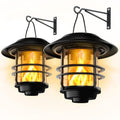 Otdair Solar Wall Lantern Outdoor, Flickering Flames Solar Sconce Lights Outdoor, Hanging Solar Lamps Wall Mount for Front Porch, Patio and Yard, 2 Pack Home & Garden > Lighting > Lamps Otdair Flame-black 2 