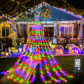 Outdoor Christmas Decorations Topper Star String Lights 344LED 12Ft Hanging Cone Tree Waterfall Lights 8 Lighting Modes Plug in Waterproof for Holiday Yard Party Home Indoor Fence Decor (Warm White) Home & Garden > Lighting > Light Ropes & Strings Linhai Baoguang Lighting Co.,Ltd Multicolor  
