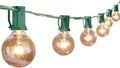 Outdoor String Lights 25 Feet G40 Globe Patio Lights with 27 Edison Glass Bulbs(2 Spare), Waterproof Connectable Hanging Light for Backyard Porch Balcony Party Decor, E12 Socket Base,Black Home & Garden > Lighting > Light Ropes & Strings Brightown Green Patio Lights 25 ft