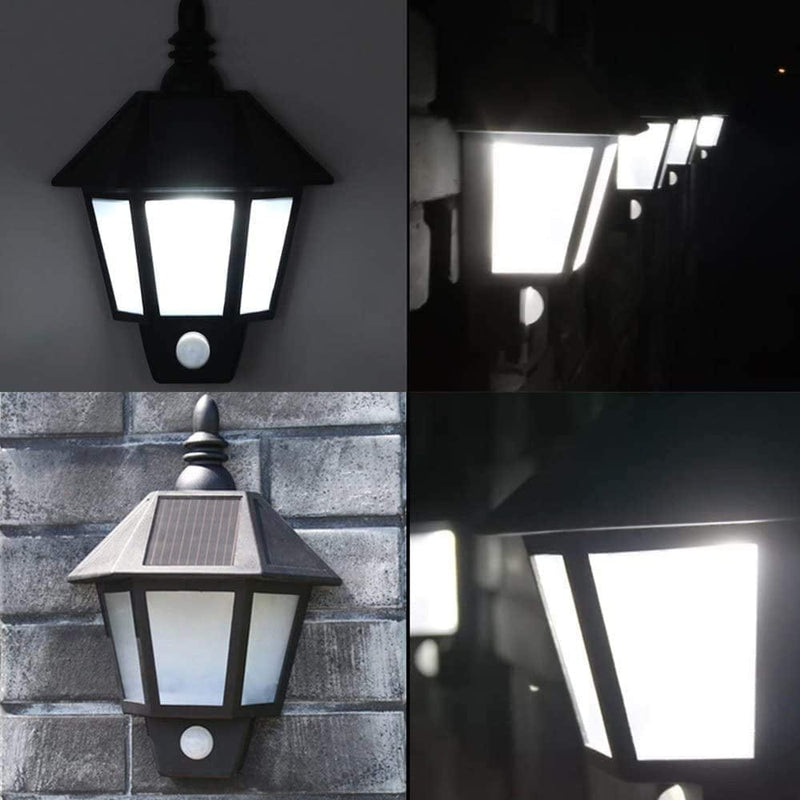 Outdoor Wall Lamp,Solar Wall Lamp Outdoor Lighting Corridor Aisle Lights Powered Motion Sensor Wall Lights Outdoor Security Sconces LED Lantern Lamp for Garden Fence Patio Deck Home & Garden > Lighting > Lamps Generic   