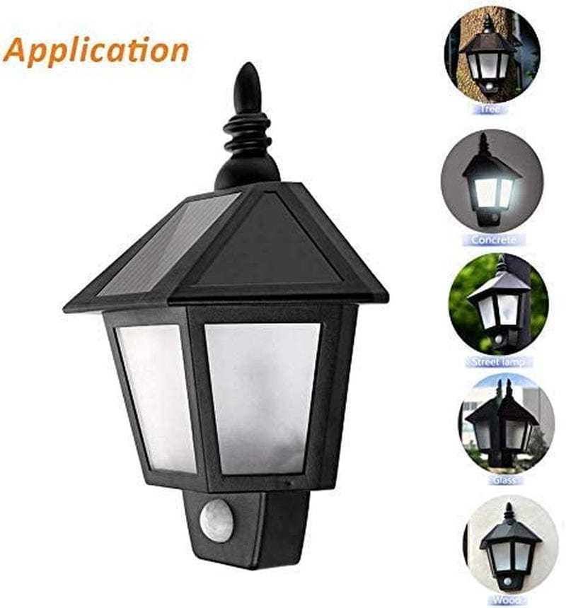 Outdoor Wall Lamp,Solar Wall Lamp Outdoor Lighting Corridor Aisle Lights Powered Motion Sensor Wall Lights Outdoor Security Sconces LED Lantern Lamp for Garden Fence Patio Deck