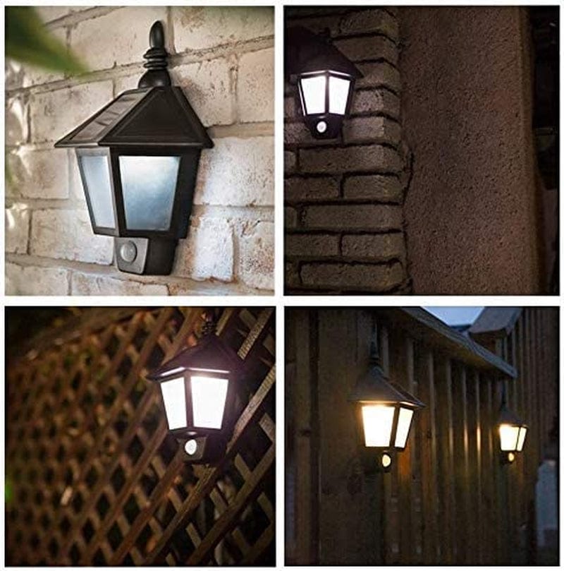 Outdoor Wall Lamp,Solar Wall Lamp Outdoor Lighting Corridor Aisle Lights Powered Motion Sensor Wall Lights Outdoor Security Sconces LED Lantern Lamp for Garden Fence Patio Deck Home & Garden > Lighting > Lamps Generic   