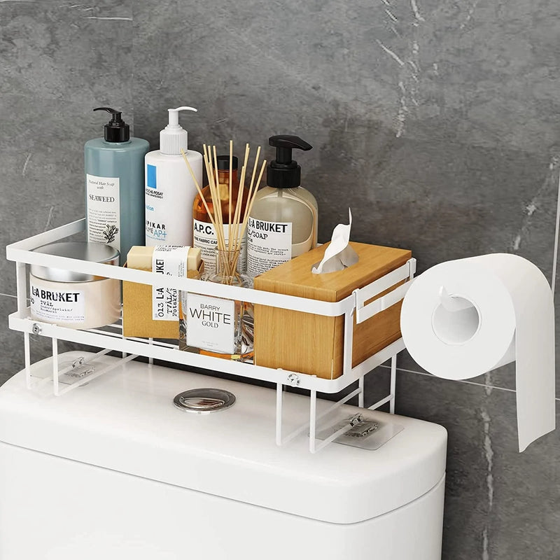 Over the Toilet Storage,Cd HOME Bathroom Organizer Shelves,No Drilling Space Saver Organizer Rack for Paper Towels Shampoo(White, 2-Tier) Home & Garden > Household Supplies > Storage & Organization CD HOME White 1-Tier 