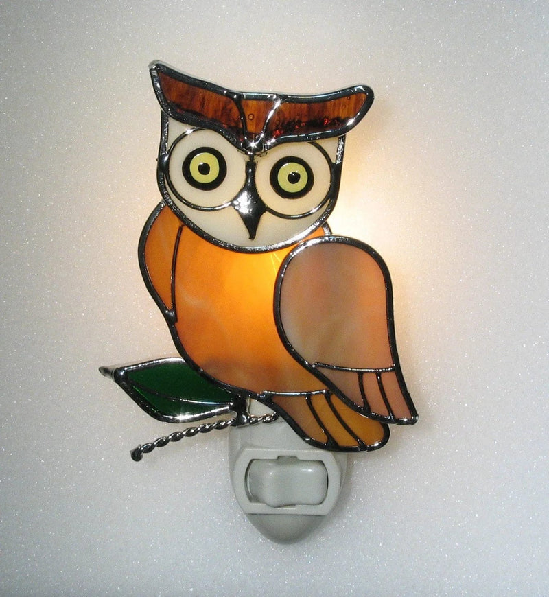 Owl Stained Glass Night Light Home & Garden > Lighting > Night Lights & Ambient Lighting Artist Unknown   