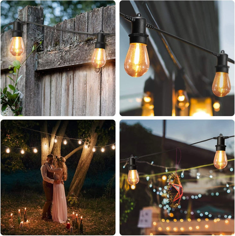 Oxyled Outdoor String Lights, 128 Ft 40 Shatterproof S14 Bulbs Patio Lights Outdoor Waterproof LED String Lights Backyard Lights for outside Patio Garden Yard Porch Balcony Wedding Party, Warm White Home & Garden > Lighting > Light Ropes & Strings OxyLED   