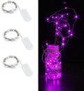 Pack of 3 Sets LED Starry String Lights with 10 Micro Leds on 3.3Ft(1M) Copper Wire, Fairy Lights Battery Powered by 2X Cr2032(Incl), for Wedding or Christmas Party Table Decorations (Multicolor 1M) Home & Garden > Lighting > Light Ropes & Strings HDSHIMAO Purple  