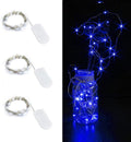 Pack of 3 Sets LED Starry String Lights with 10 Micro Leds on 3.3Ft(1M) Copper Wire, Fairy Lights Battery Powered by 2X Cr2032(Incl), for Wedding or Christmas Party Table Decorations (Multicolor 1M) Home & Garden > Lighting > Light Ropes & Strings HDSHIMAO Blue  