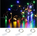 Pack of 3 Sets LED Starry String Lights with 10 Micro Leds on 3.3Ft(1M) Copper Wire, Fairy Lights Battery Powered by 2X Cr2032(Incl), for Wedding or Christmas Party Table Decorations (Multicolor 1M) Home & Garden > Lighting > Light Ropes & Strings HDSHIMAO Multicolor  