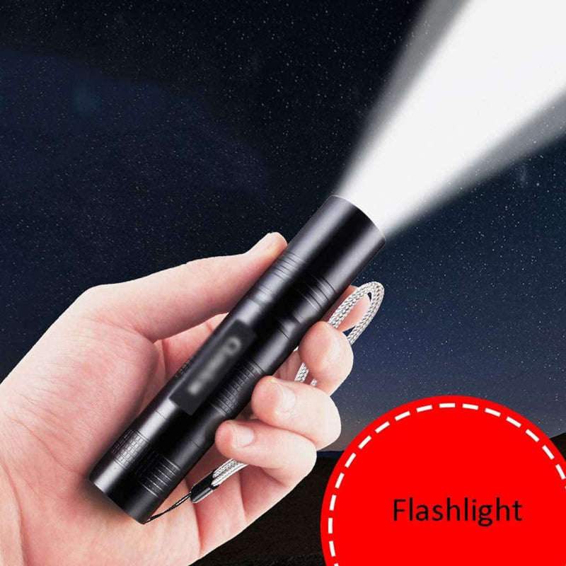 PAIHUIART Headlamps for Adults Outdoor Camping Waterproof LED Flashlight Aluminum Mini Portable Multi-Function Torches Rechargeable Flashlight Camping Lights (Color : Black) Hardware > Tools > Flashlights & Headlamps > Flashlights PAIHUIART   