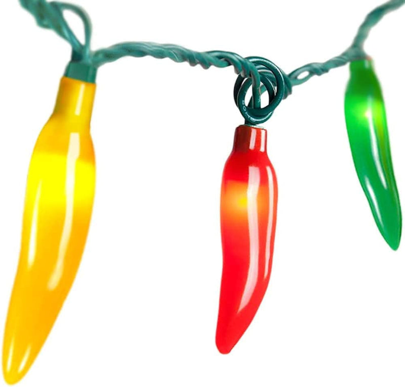 Pallerina Multi-Colored Chili Pepper String Lights, 13.6FT Hot Chili Pepper Lights with 35 Christmas Warm White Chili Pepper Bulbs(2 Spare) UL Listed for Outdoor Indoor Kitchen Garden Patio Decoration Home & Garden > Lighting > Light Ropes & Strings Pallerina Chili pepper  