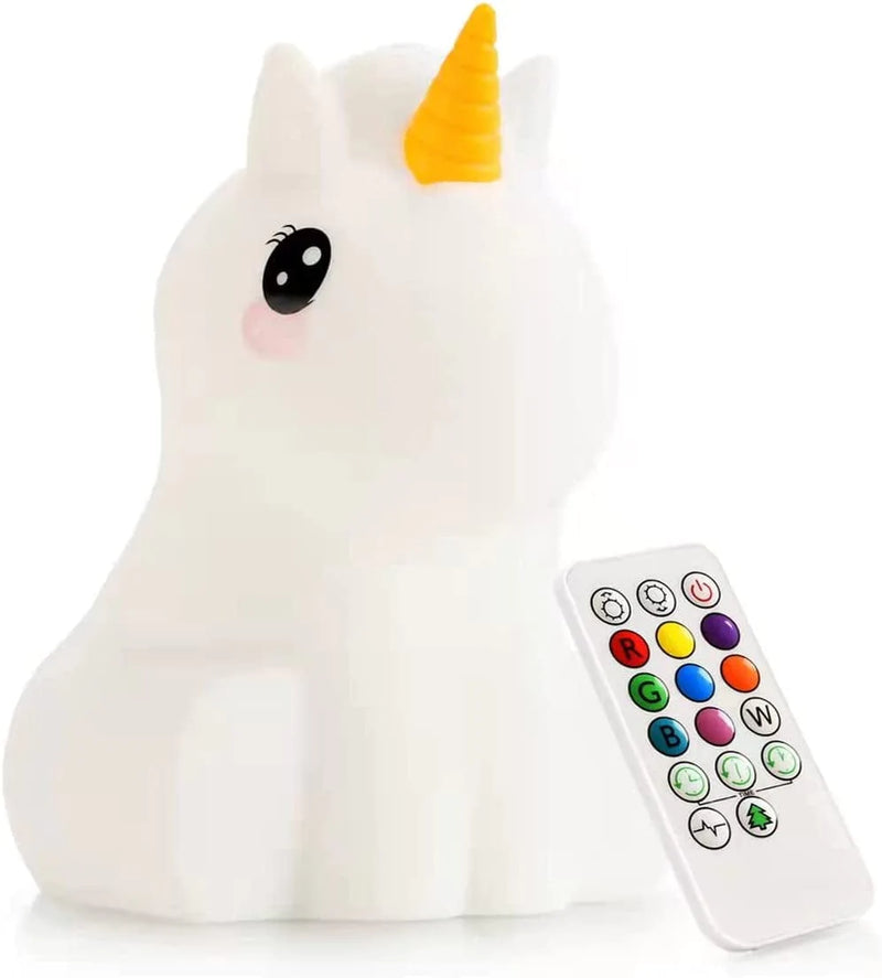 PAMANO LED Nursery Night Lights for Kids -USB Rechargeable Animal Silicone Lamps with Touch Sensor and Remote Control -Portable Color Changing Glow Soft Cute Baby Infant Toddler Gift (Unicorn) Home & Garden > Lighting > Night Lights & Ambient Lighting PAMANO Unicorn-L  