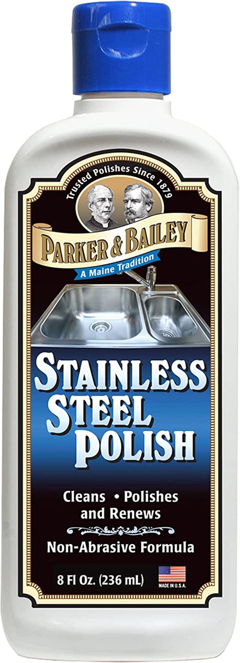 PARKER & BAILEY Stainless Steel Polish - Best Stainless Steel Cleaner for Appliances Sink Grill Cookware Clean Polish Restore Kitchen Cleaning Supplies Stain Remover Stainless Steel Cleaner and Polish Home & Garden > Household Supplies > Household Cleaning Supplies Parker & Bailey   
