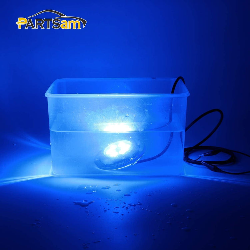 Partsam 2Pcs LED Stainless Steel Marine Underwater Lights Boat Transom Fishing Squid Lights 6LED Surface Mount Home & Garden > Pool & Spa > Pool & Spa Accessories Partsam   