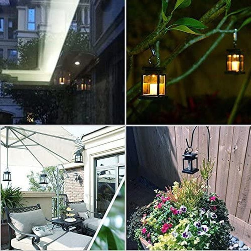 Patio Umbrella Lights - ANDEFINE Outdoor LED Solar Lanterns Waterproof Candle Lamps Decorated in Garden Porch Lawn (Yellow Light, Pack of 1)