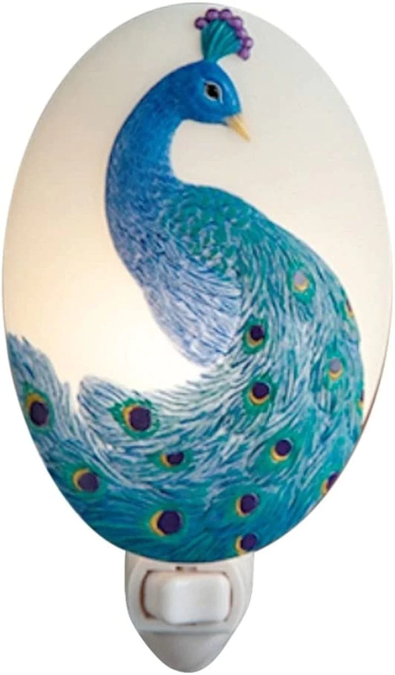 Peacock Night Light - Ibis & Orchid Flowers of Light Collection