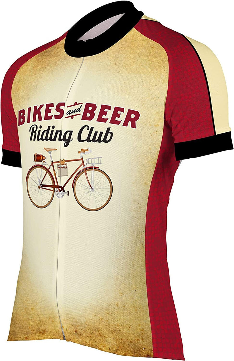 Peak 1 Sports Bikes & Beers Riding Club Men'S Cycling Short Sleeve Bike Jersey Sporting Goods > Outdoor Recreation > Cycling > Cycling Apparel & Accessories Peak 1 Sports XX-Large  