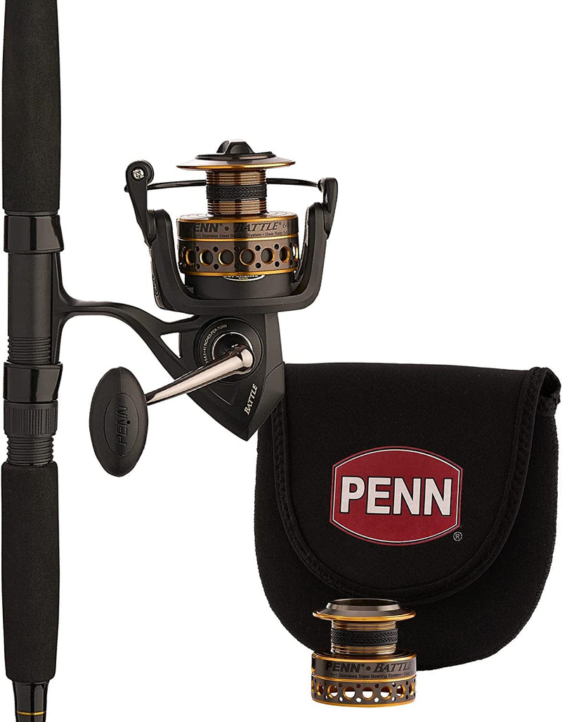Penn Battle Spinning Reel and Fishing Rod Combo Sporting Goods > Outdoor Recreation > Fishing > Fishing Rods Pure Fishing Battle Combo Kit 4000 - 7' - Medium - 1pc 
