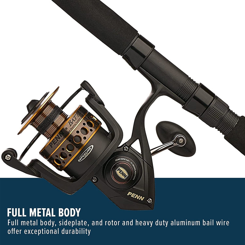Penn Battle Spinning Reel and Fishing Rod Combo Sporting Goods > Outdoor Recreation > Fishing > Fishing Rods Pure Fishing   