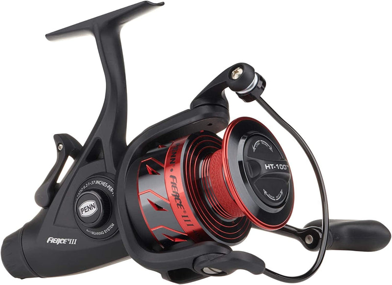 PENN Fierce III Spinning Inshore Fishing Reel, Size 2000, Right/Left Handle Position, 5 Bearings for Smooth Operation Sporting Goods > Outdoor Recreation > Fishing > Fishing Reels Pure Fishing Inc. Fierce Iii Live Liner 4000 - Box 