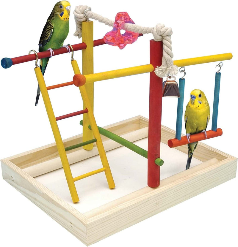 Penn-Plax Bird Life Wooden Playpen – Perfect for Cockatiels and Conures – Large