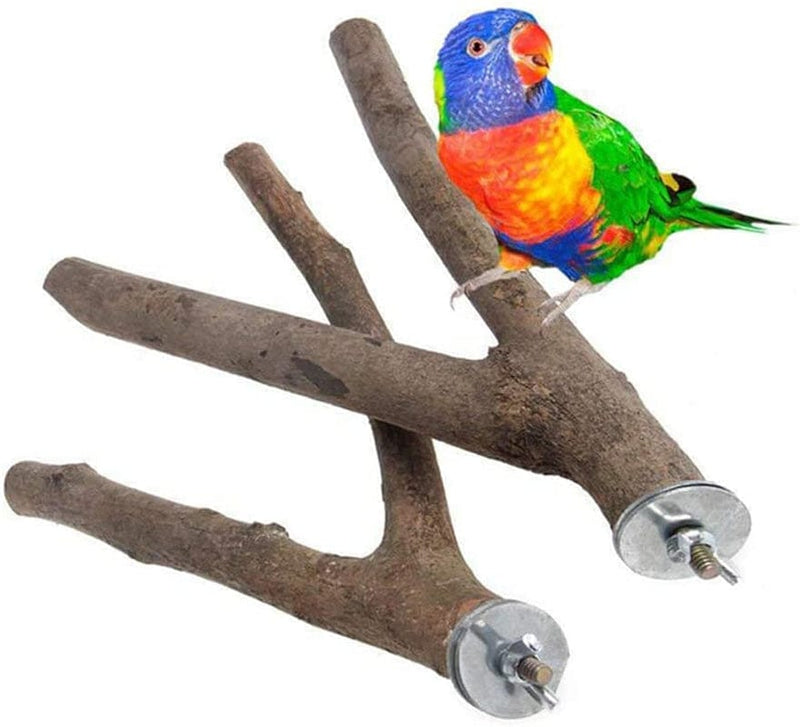 Pet Parrot Raw Wood Fork Stand Rack Toy Branch Perches for Bird Hamster Cage Perches Toys Bird Cage Accessories, Bird Perches Pet Parrot Raw Wood Fork Stand Rack Toy Animals & Pet Supplies > Pet Supplies > Bird Supplies > Bird Cages & Stands Chodofo   