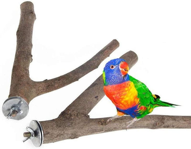 Pet Parrot Raw Wood Fork Stand Rack Toy Branch Perches for Bird Hamster Cage Perches Toys Bird Cage Accessories, Bird Perches Pet Parrot Raw Wood Fork Stand Rack Toy Animals & Pet Supplies > Pet Supplies > Bird Supplies > Bird Cages & Stands Chodofo   