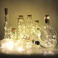 Pheila 10 Pack Wine Bottle Lights with Cork Christmas Lights Battery Cork Fairy Lights Waterproof 3.3Ft Silver Wire String Light for Jar Party Wedding Christmas Festival Bar Decoration, Warm White