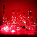 Pheila 10 Pack Wine Bottle Lights with Cork Christmas Lights Battery Cork Fairy Lights Waterproof 3.3Ft Silver Wire String Light for Jar Party Wedding Christmas Festival Bar Decoration, Warm White Home & Garden > Lighting > Light Ropes & Strings PheiLa Red  