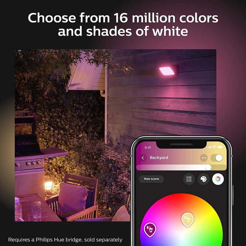 Philips Hue Discover Outdoor White & Color Ambiance Smart Floodlight (Hue Hub Required, Smart Light Works with Alexa, Apple Homekit and Google Assistant) Home & Garden > Lighting > Flood & Spot Lights Philips Hue   