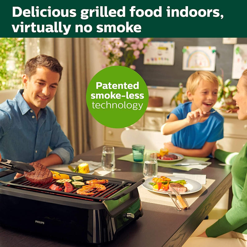 Philips Kitchen Appliances HD6371/98 Premium Smokeless Electric Indoor Grill plus Bonus Cleaning Tool, 2.3, Black Home & Garden > Household Supplies > Household Cleaning Supplies philips   