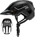 PHZ. Adult Bike Helmet Bicycle Helmet with Light for Men Women Mountain Road Skateboard with Extra Replacement Detachable Visor & Inner Pads Safety Certified Sporting Goods > Outdoor Recreation > Cycling > Cycling Apparel & Accessories > Bicycle Helmets PHZ. Matte Black1 M(21.6-22.8 in/55-58cm) 