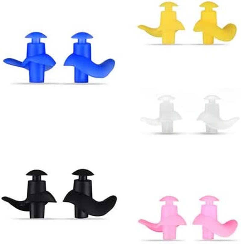 Pinky Time 6 Sets Waterproof Silicone Swimming Earplugs and Nose Clip for Adults Children Age 7+ Sporting Goods > Outdoor Recreation > Boating & Water Sports > Swimming Pinky Time   