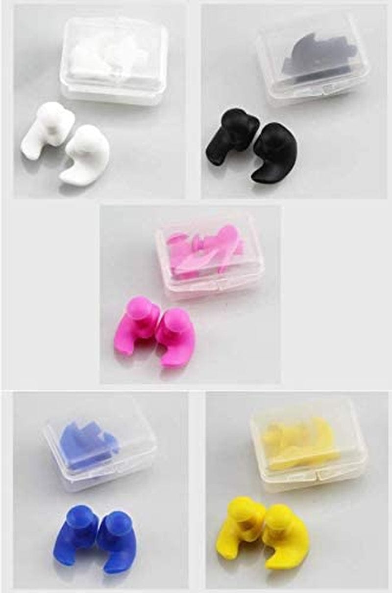 Pinky Time 6 Sets Waterproof Silicone Swimming Earplugs and Nose Clip for Adults Children Age 7+ Sporting Goods > Outdoor Recreation > Boating & Water Sports > Swimming Pinky Time   