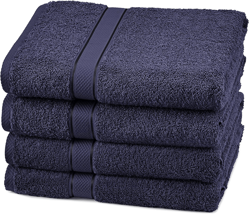 Pinzon 6 Piece Blended Egyptian Cotton Bath Towel Set - Plum Home & Garden > Linens & Bedding > Towels Pinzon Navy 4 Bath Towels 
