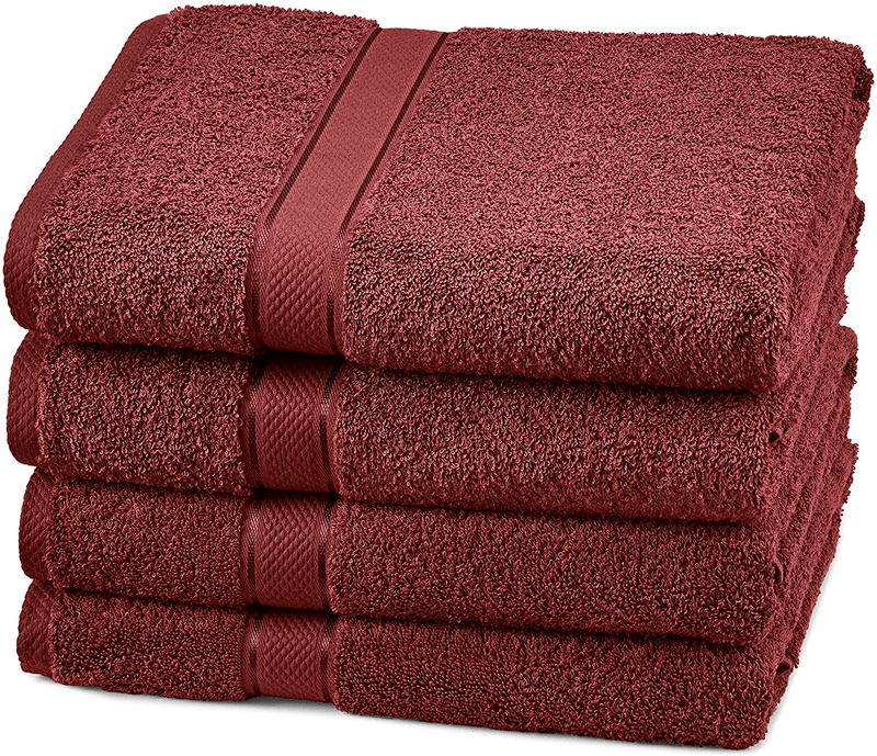 Pinzon 6 Piece Blended Egyptian Cotton Bath Towel Set - Plum Home & Garden > Linens & Bedding > Towels Pinzon Cranberry 4 Bath Towels 