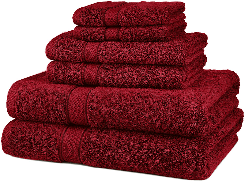 Pinzon 6 Piece Blended Egyptian Cotton Bath Towel Set - Plum Home & Garden > Linens & Bedding > Towels Pinzon Cranberry 6-Piece Set 