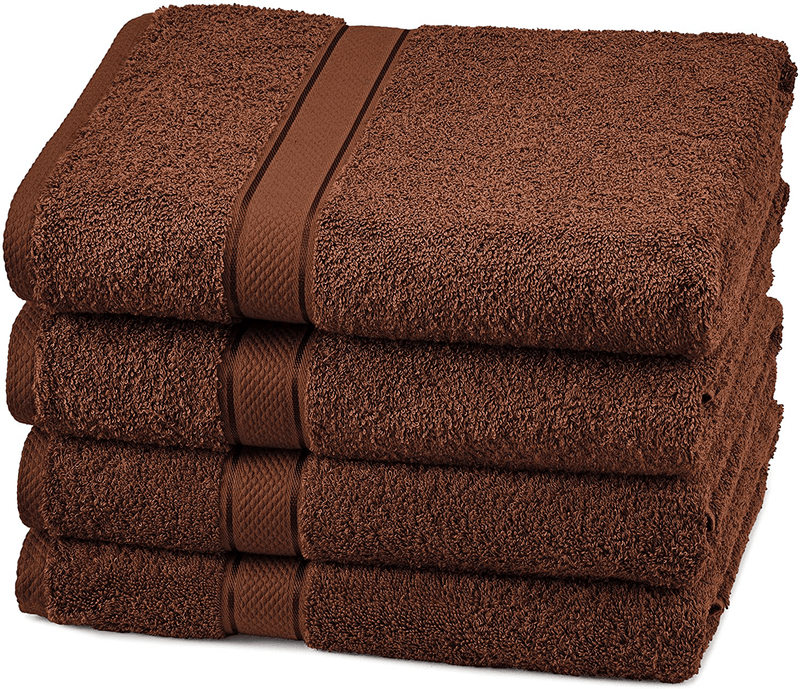 Pinzon 6 Piece Blended Egyptian Cotton Bath Towel Set - Plum Home & Garden > Linens & Bedding > Towels Pinzon Cocoa 4 Bath Towels 